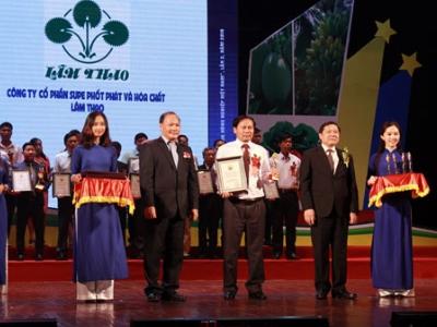 Lâm Thao đạt Thương hiệu Vàng Nông nghiệp 2016