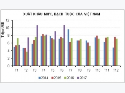 Mực, bạch tuộc: thị trường xuất thu hẹp, giá trị vẫn tăng