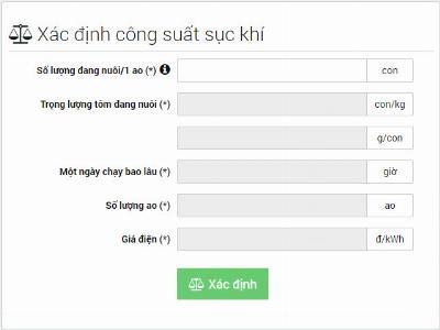 Hướng dẫn sử dụng Aeration Calculator