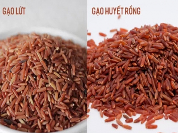 Phân biệt gạo lứt và gạo huyết rồng