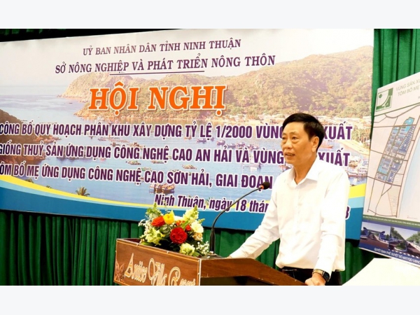 Ninh Thuận phát triển vùng sản xuất tôm giống ứng dụng công nghệ cao